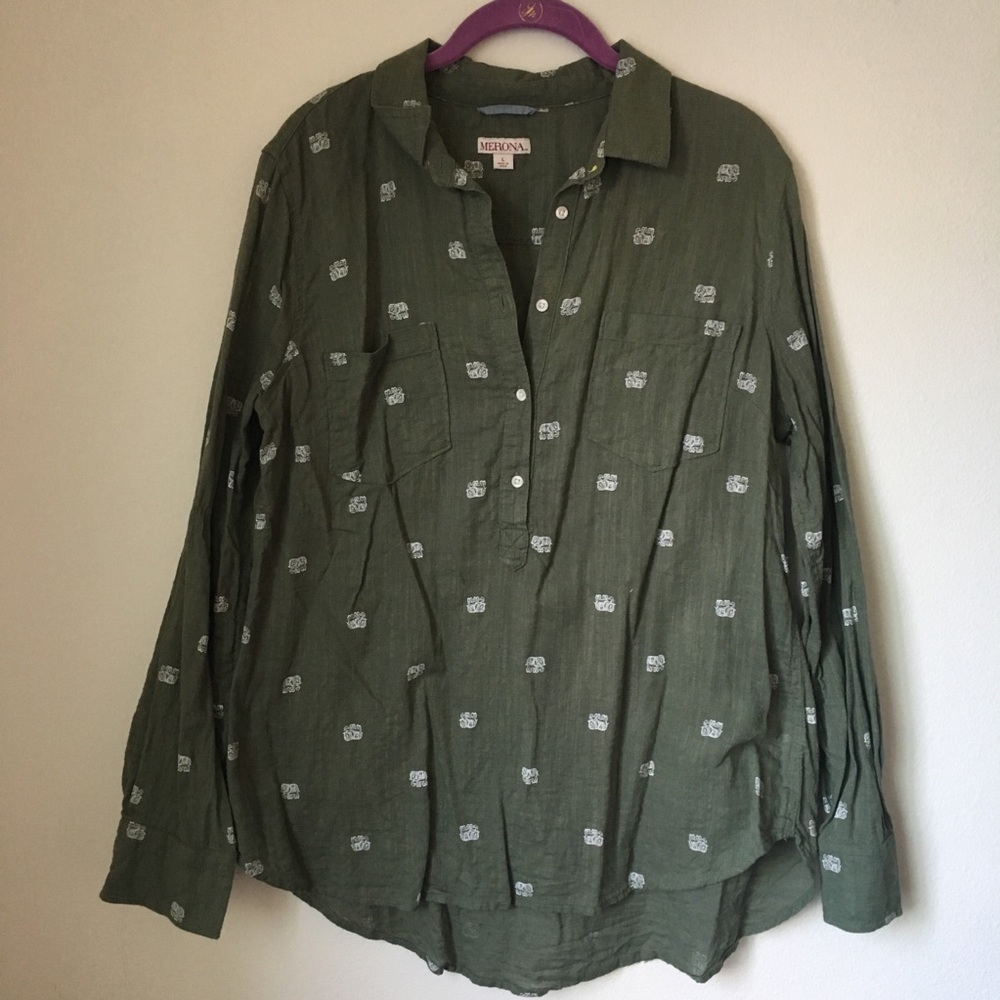 Elephant Button Up